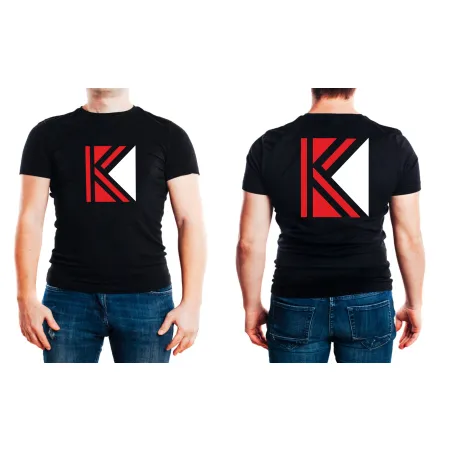 T-Shirt B&C E190 z dużym nadrukiem z przodu i z bardzo dużym nadrukiem z tyłu